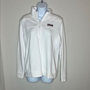 Vineyard Vines White Quarter-Zip Pullover Sweatshirt / Fits like a women’s medim